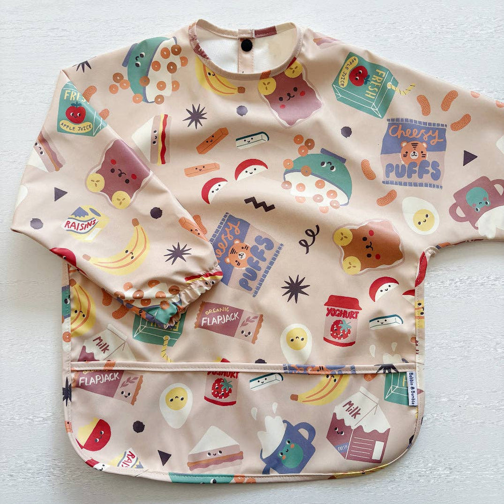 Long-Sleeved Baby/Toddler Bib - Snack Time