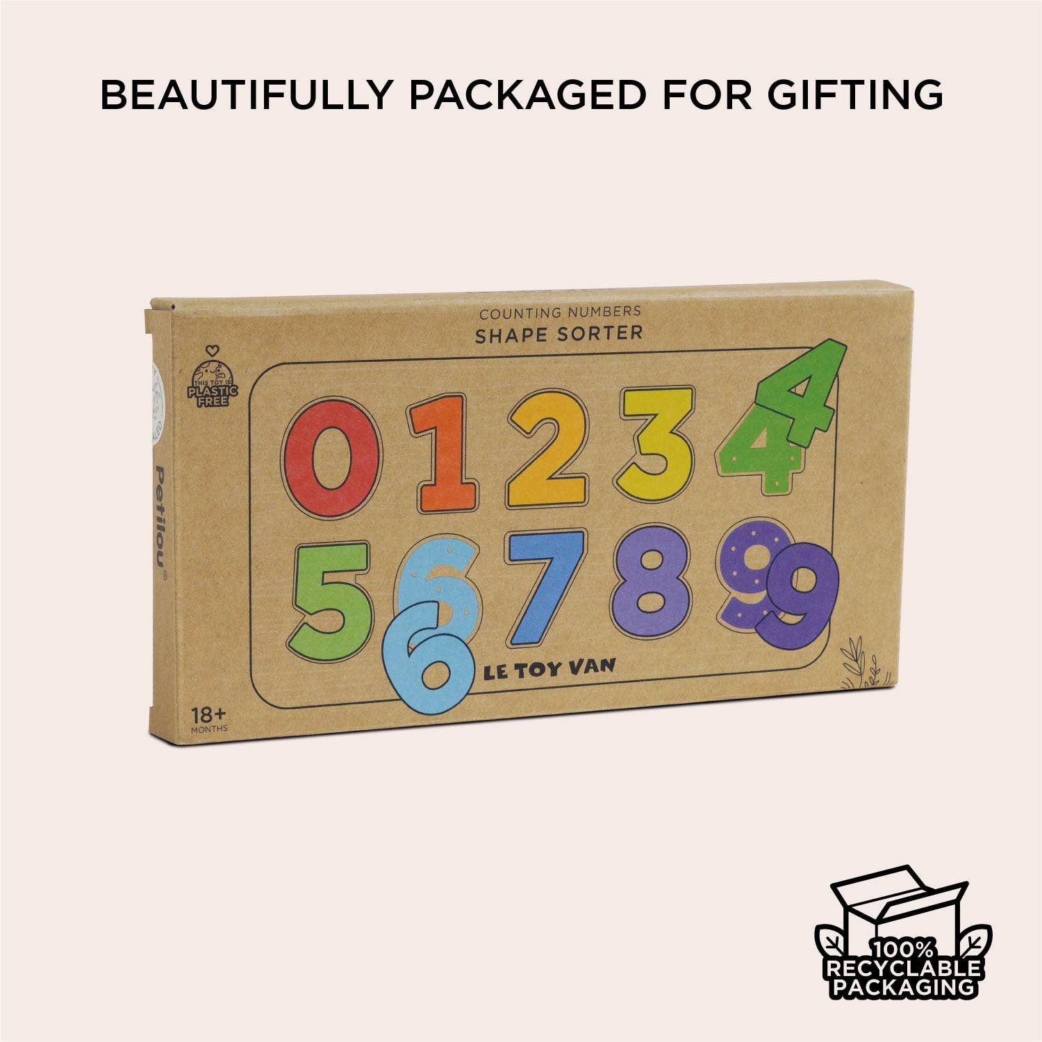 Le Toy Van - Counting Wooden Numbers Shape Sorter