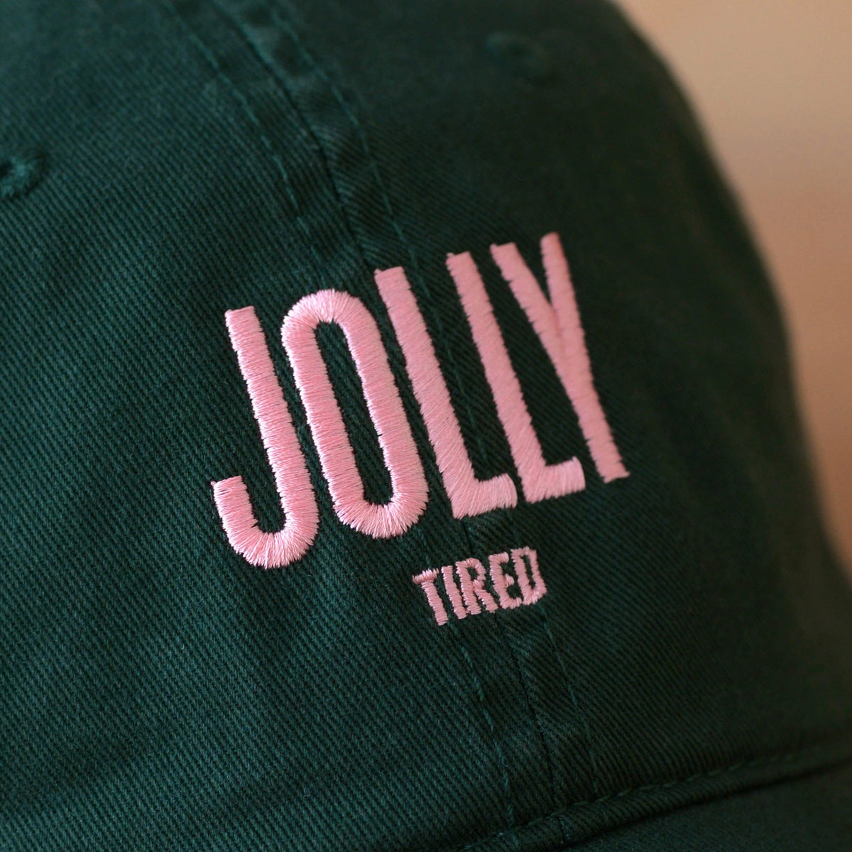 Jolly Tired - Cotton Green Baseball Cap