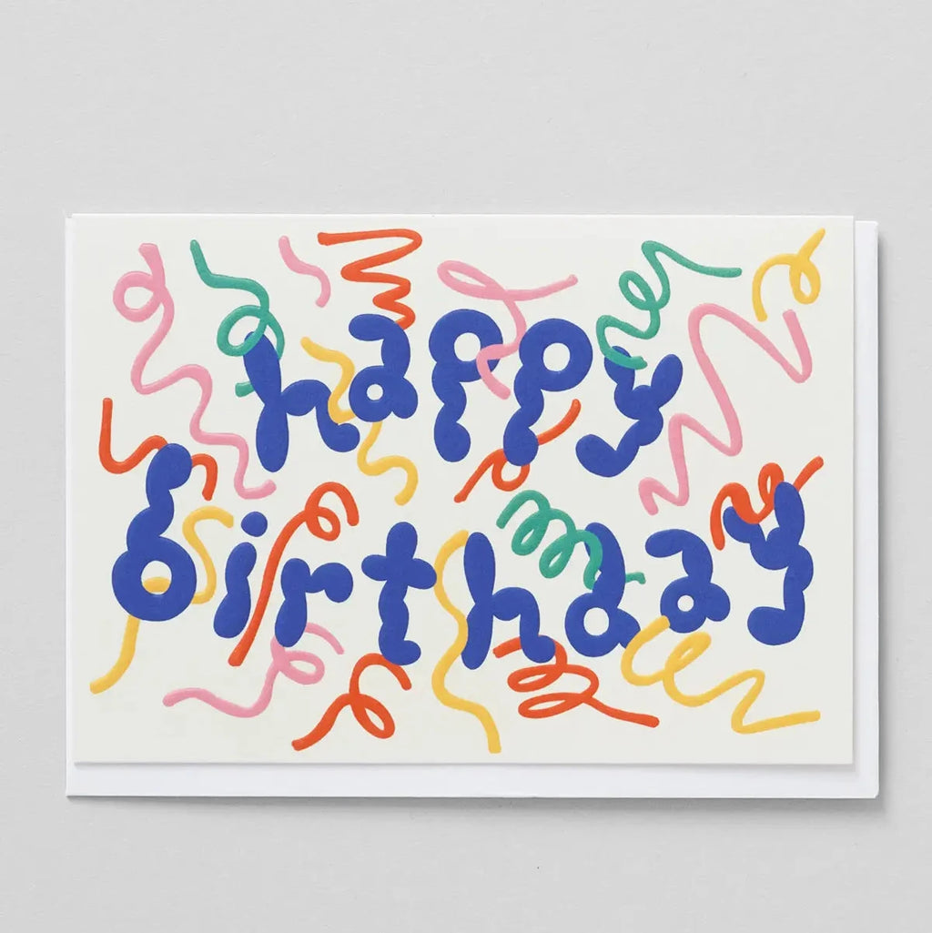 'Happy Birthday Streamers' Card