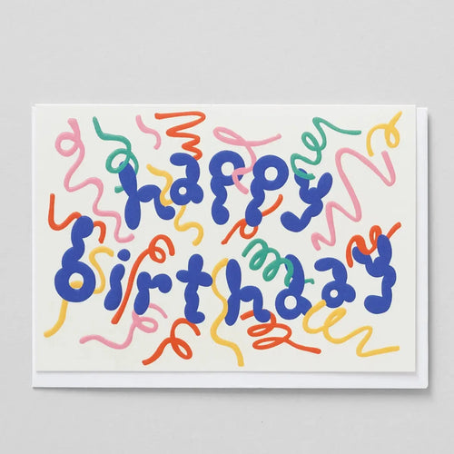 'Happy Birthday Streamers' Card