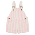 Dotty Dungarees - Classic Wide Stripe Denim Shorts - Pink
