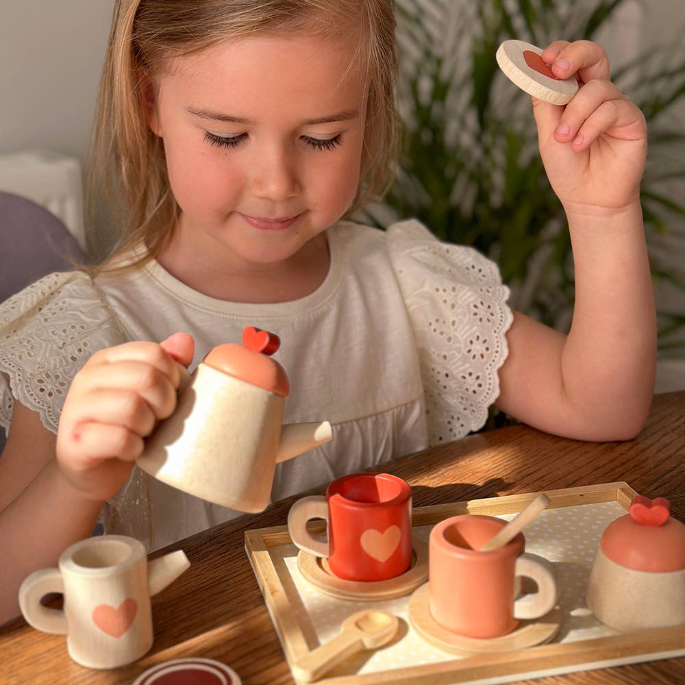 Wooden Tea Time Tray Set