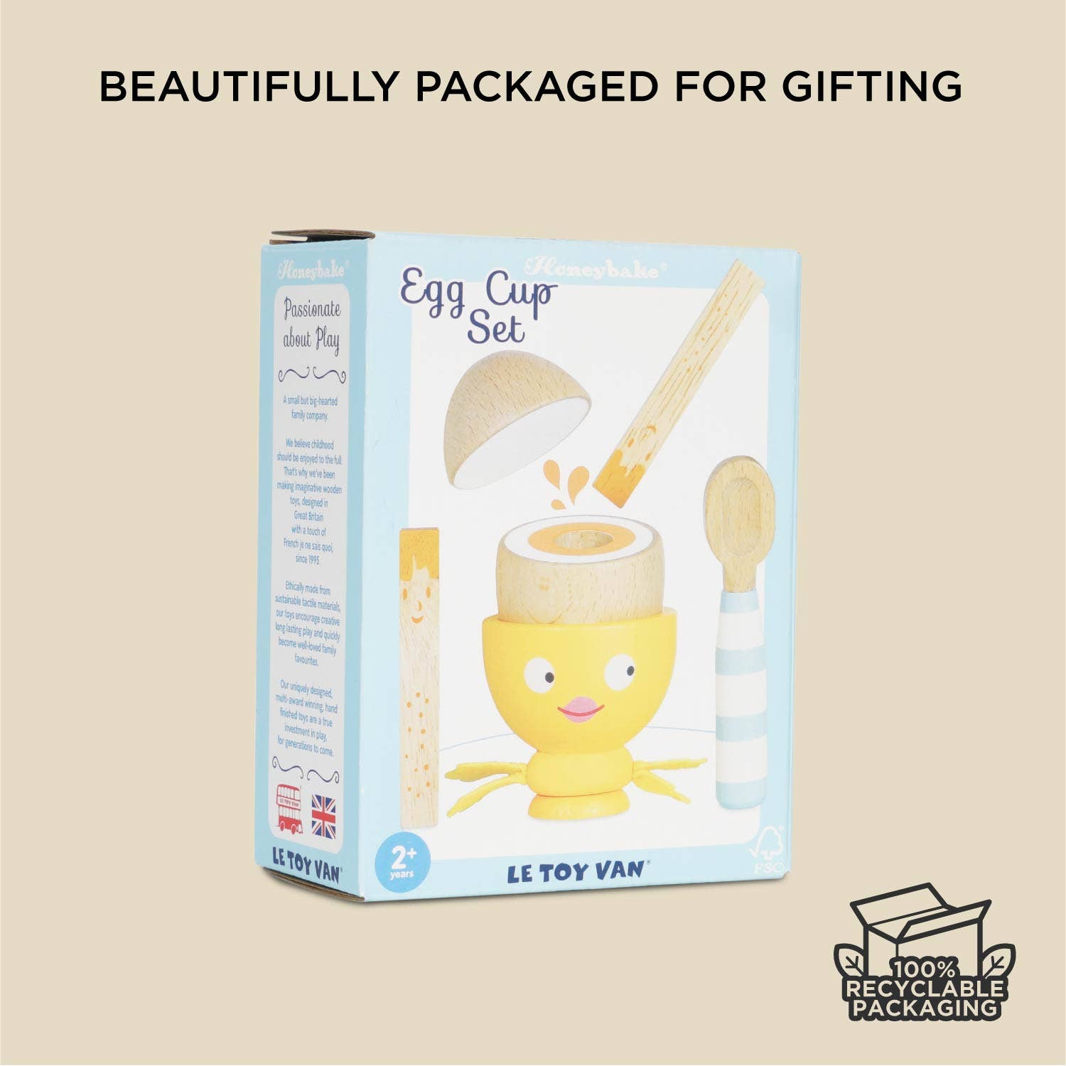 Le Toy Van - Wooden Egg Cup & Soldiers