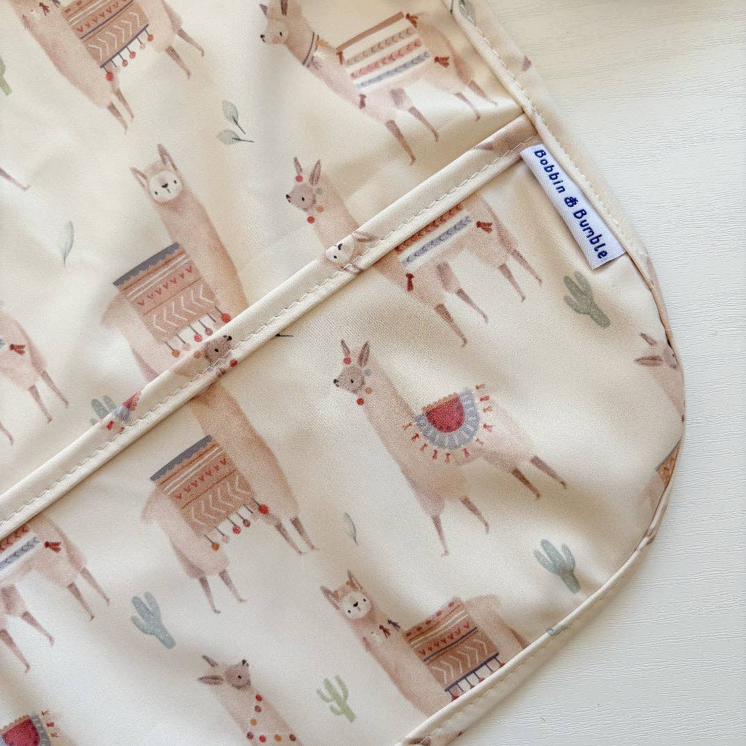Long-Sleeved Baby/Toddler Bib - Alpacas
