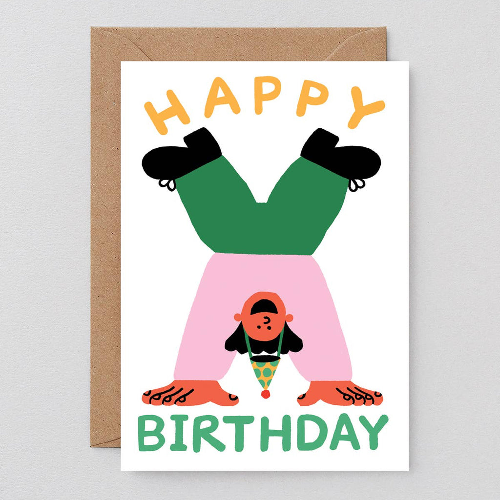 ‘Happy Birthday Handstand’ Greetings Card