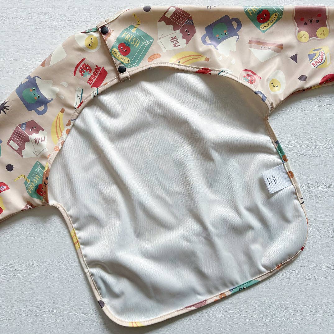 Long-Sleeved Baby/Toddler Bib - Snack Time