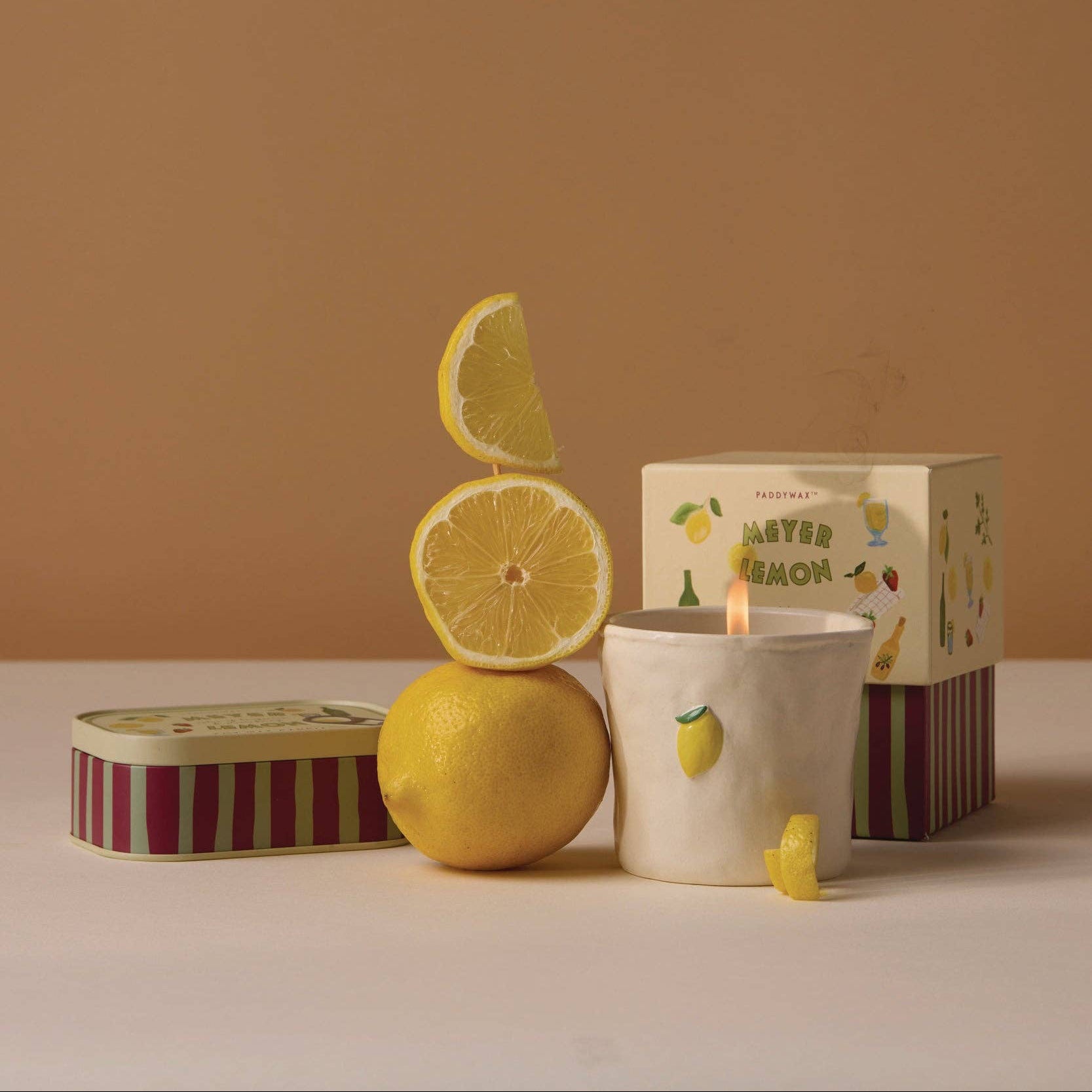 Paddywax Bistro Lemon Ceramic Candle - Meyer Lemon