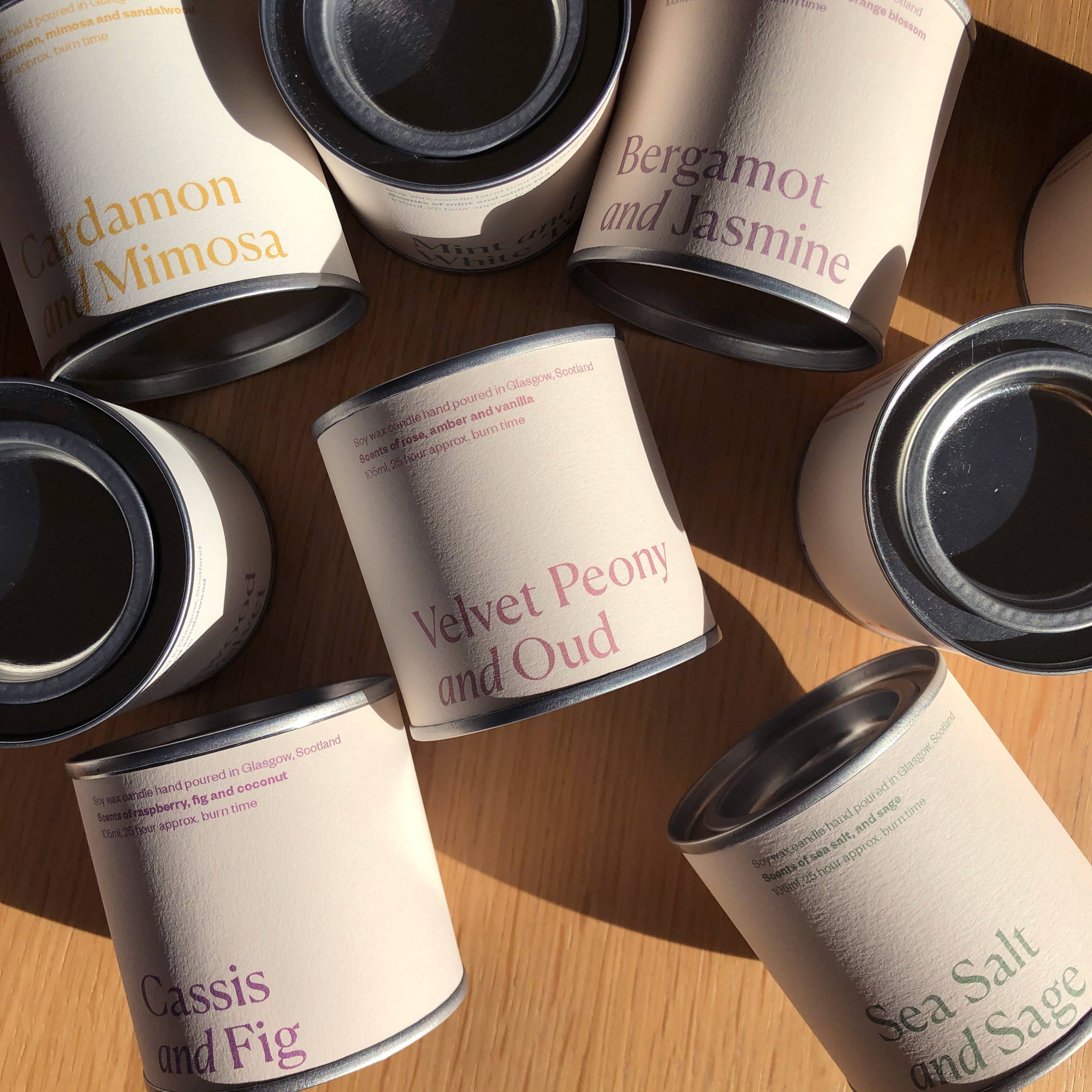 Plum and Rhubarb Soy Wax Candle Tin