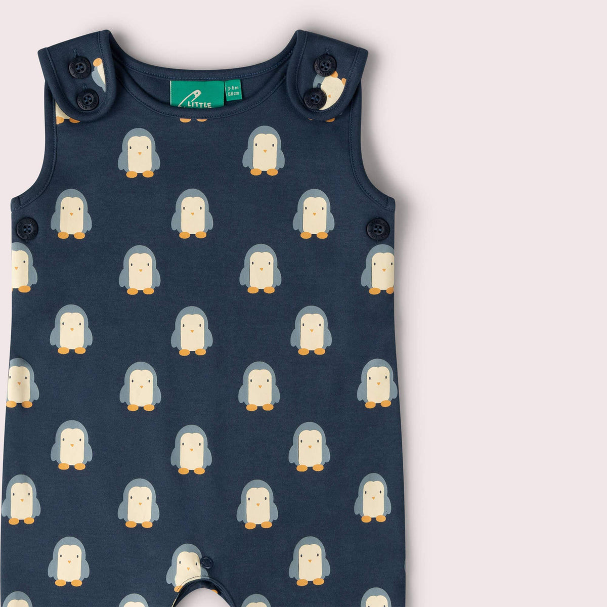Little Green Radicals - Blue Penguins Everyday Dungarees