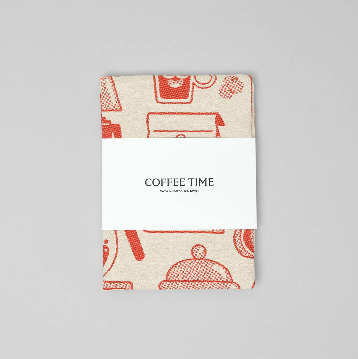 Coffee Time Woven Tea Towel