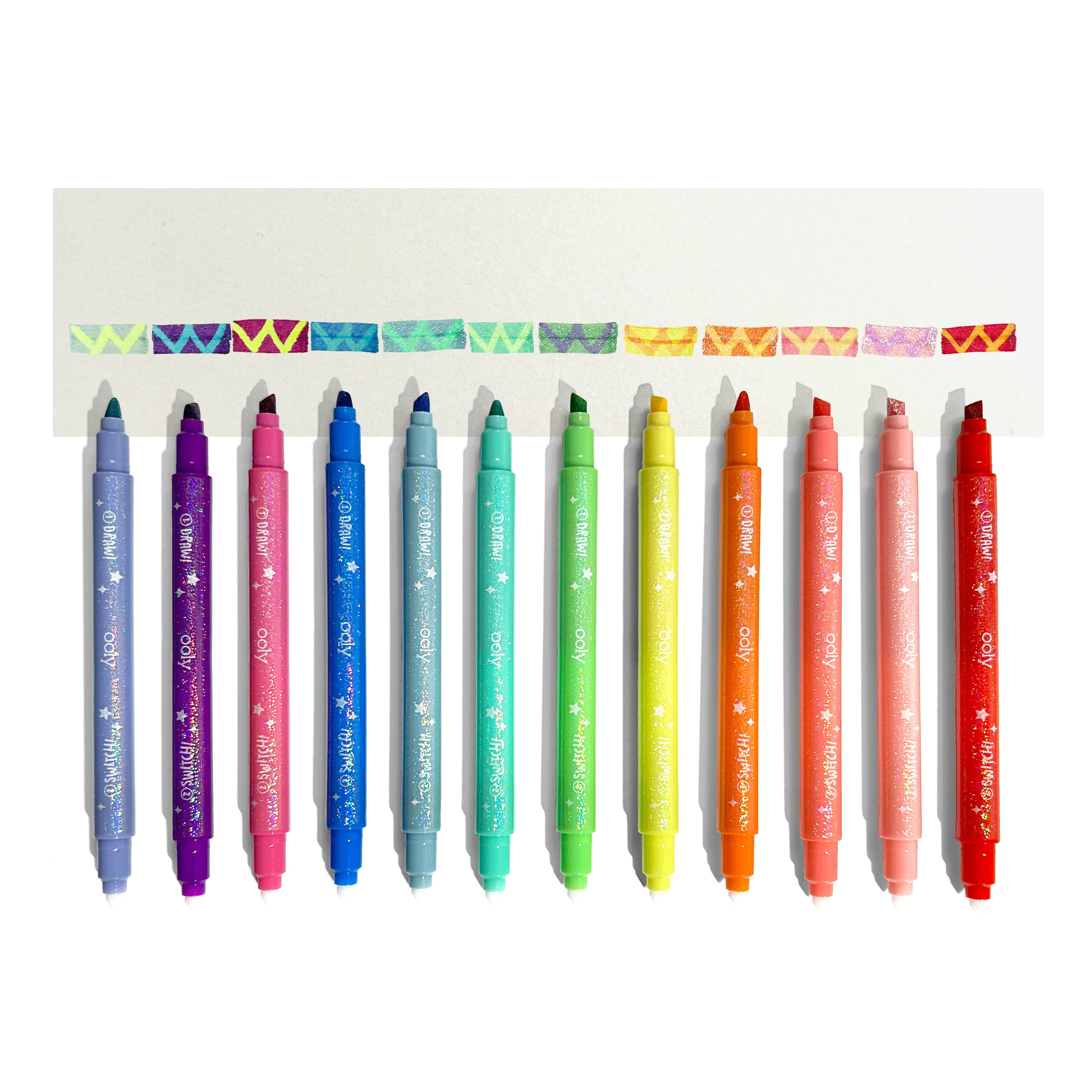 Ooly Switch-Eroo Sparkle Glittery Colour-Changing Markers
