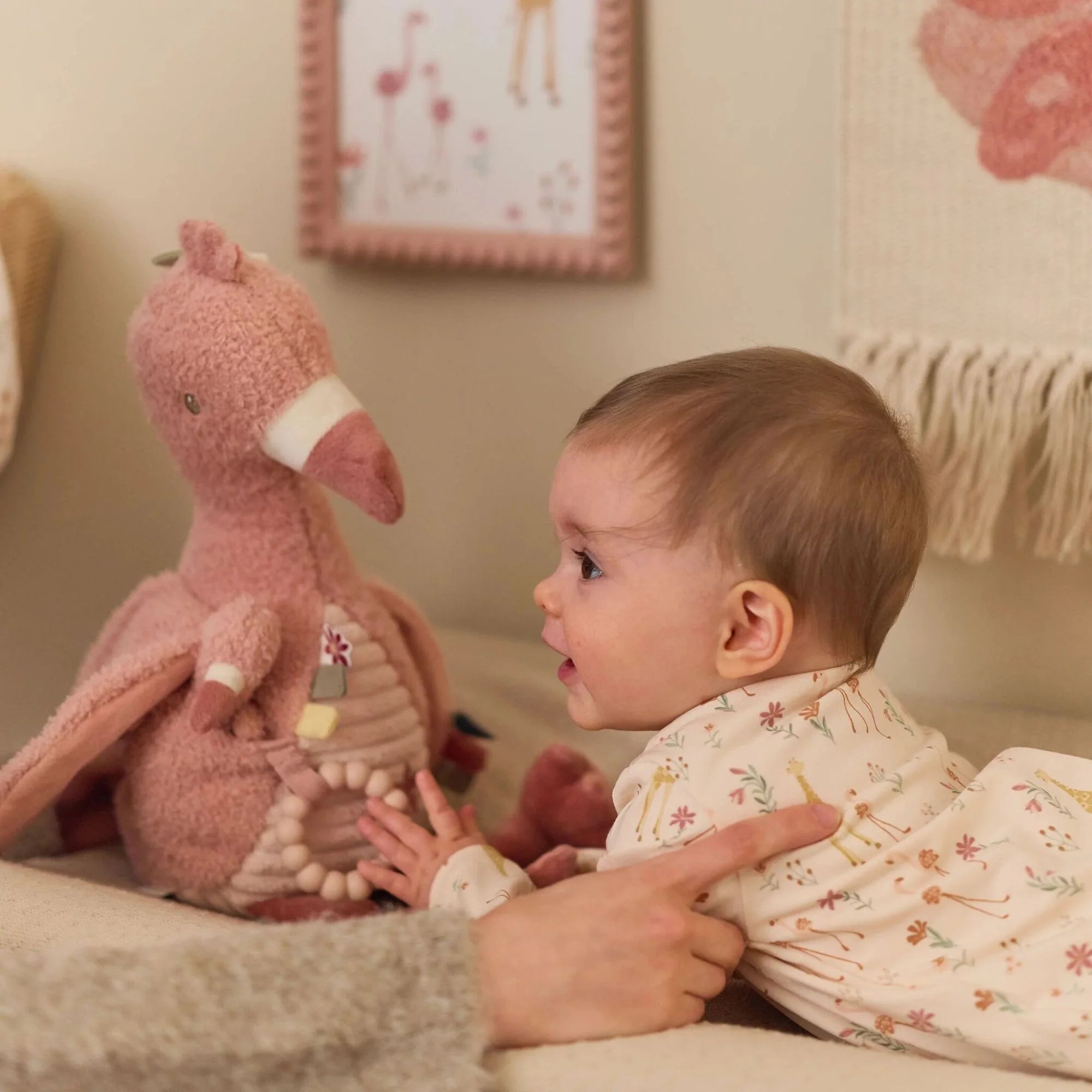 Little Dutch -  Activity Cuddle Toy Little Flamingo