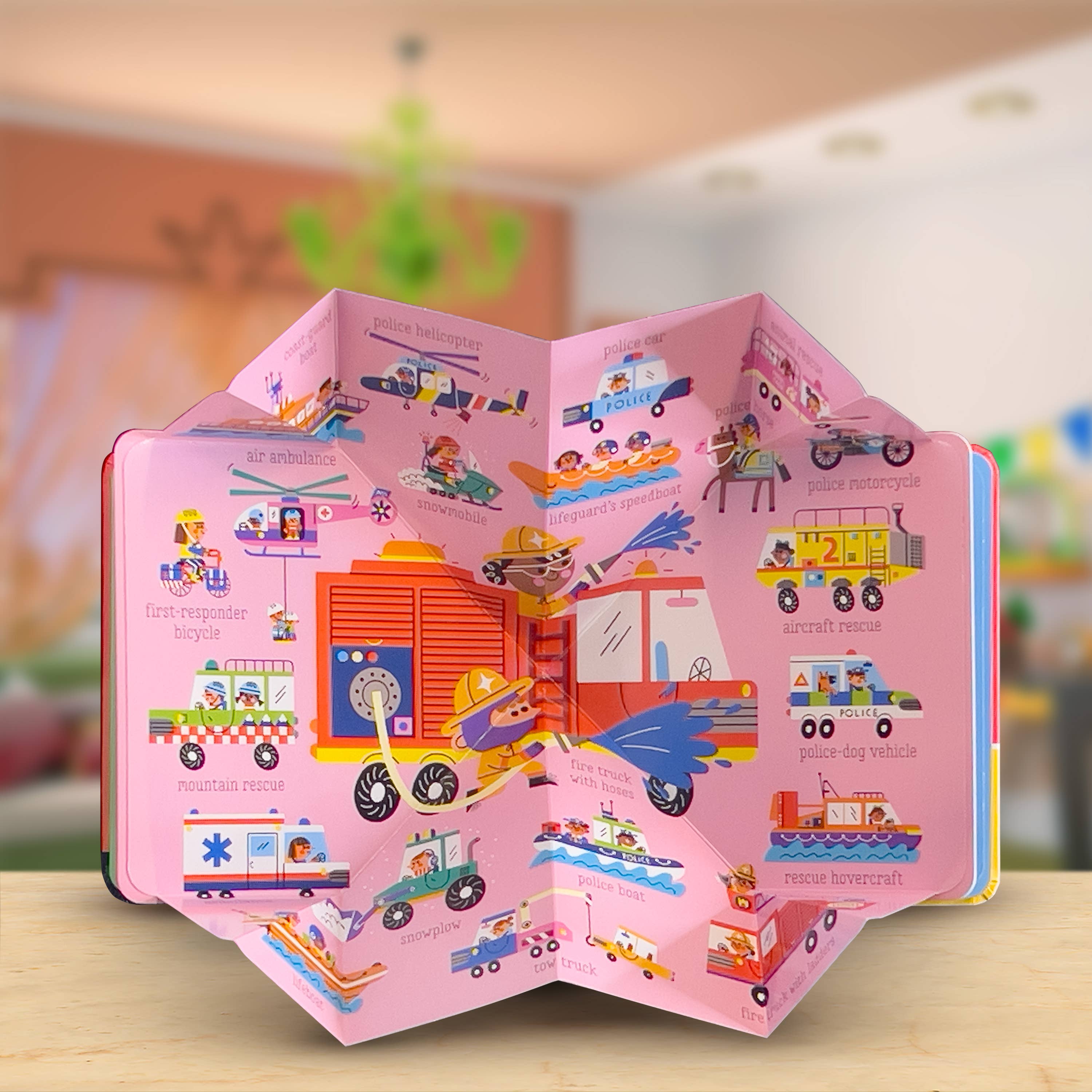 Pop Out Mega Pictures Vehicles First Words Book