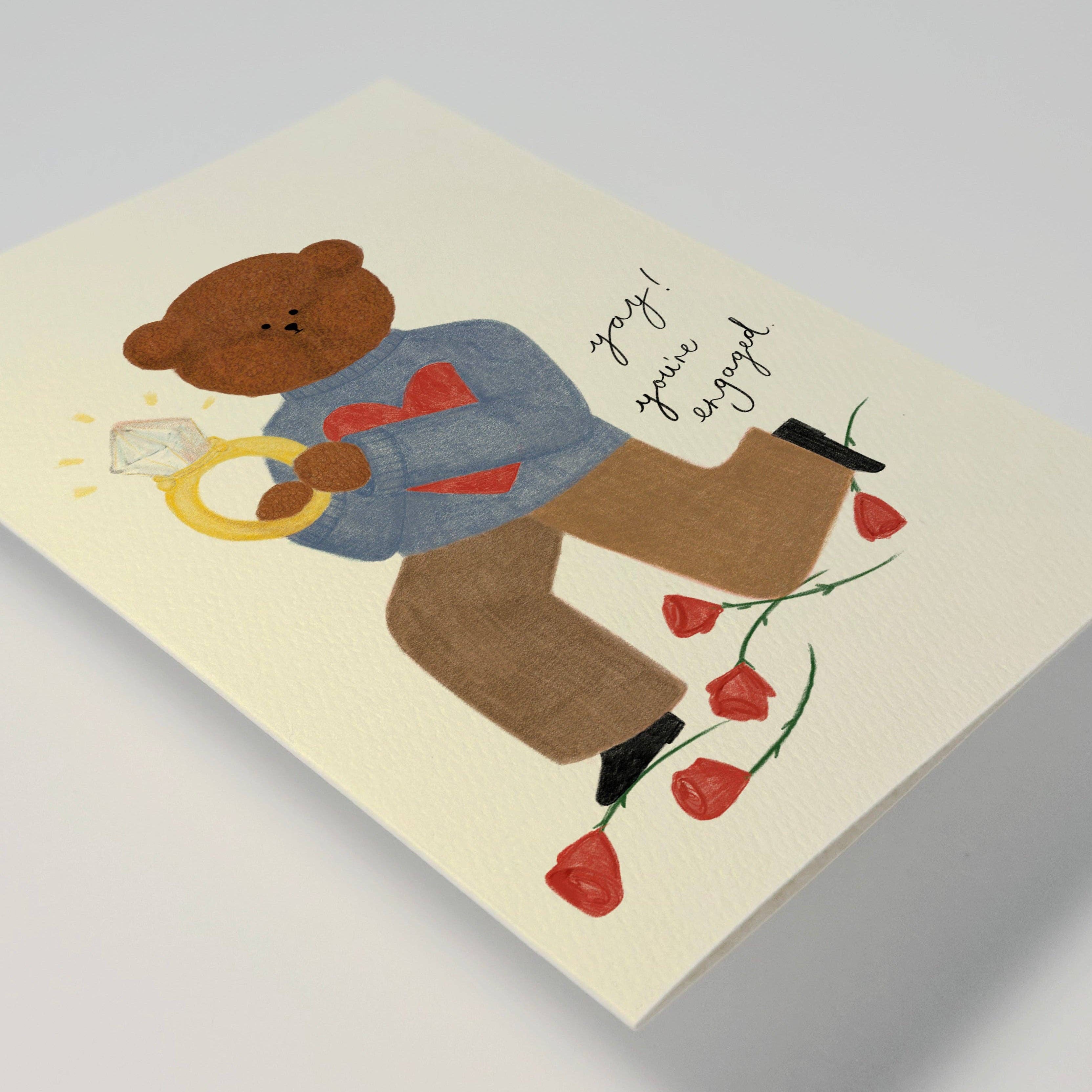 'Bear Engagement' Greeting Card