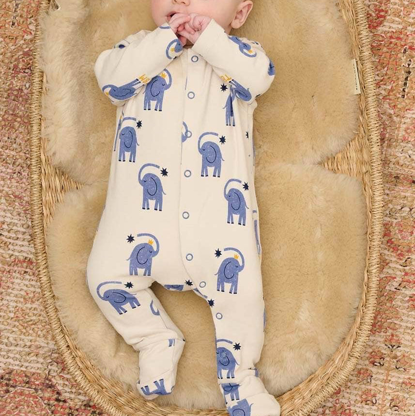 The Bonnie Mob - Elephant Print Onesie