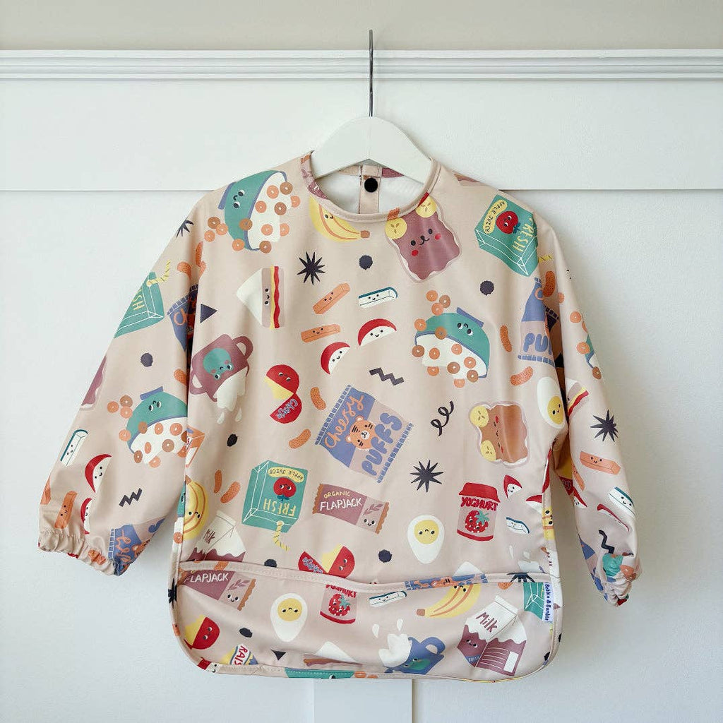 Long-Sleeved Baby/Toddler Bib - Snack Time
