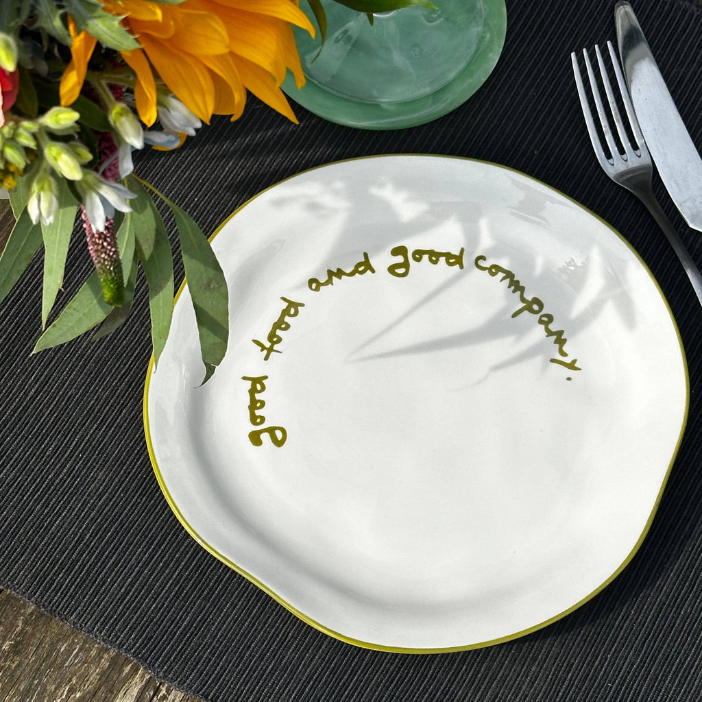 Statement Plate - 'Good food and good company.'