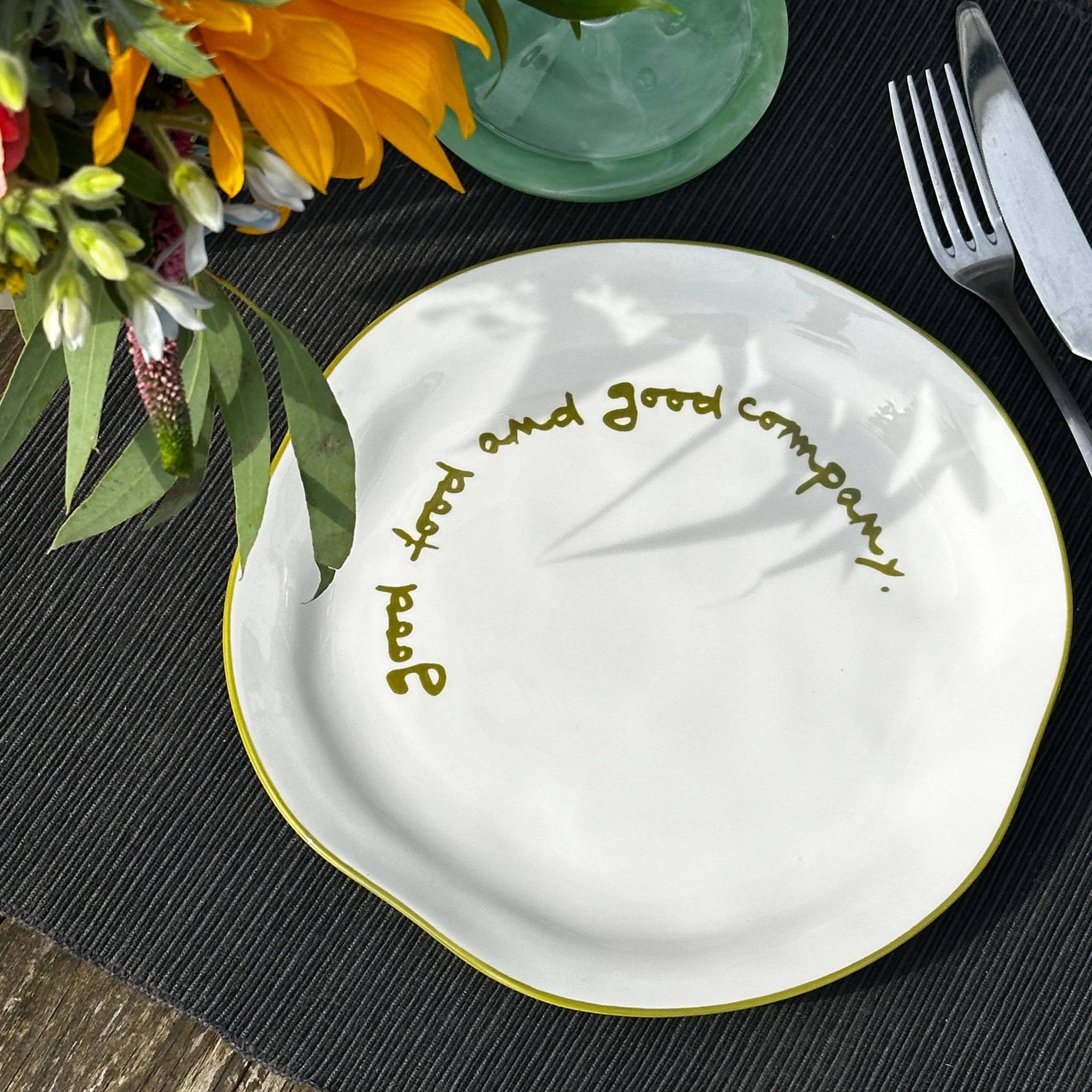 Statement Plate - 'Good food and good company.'