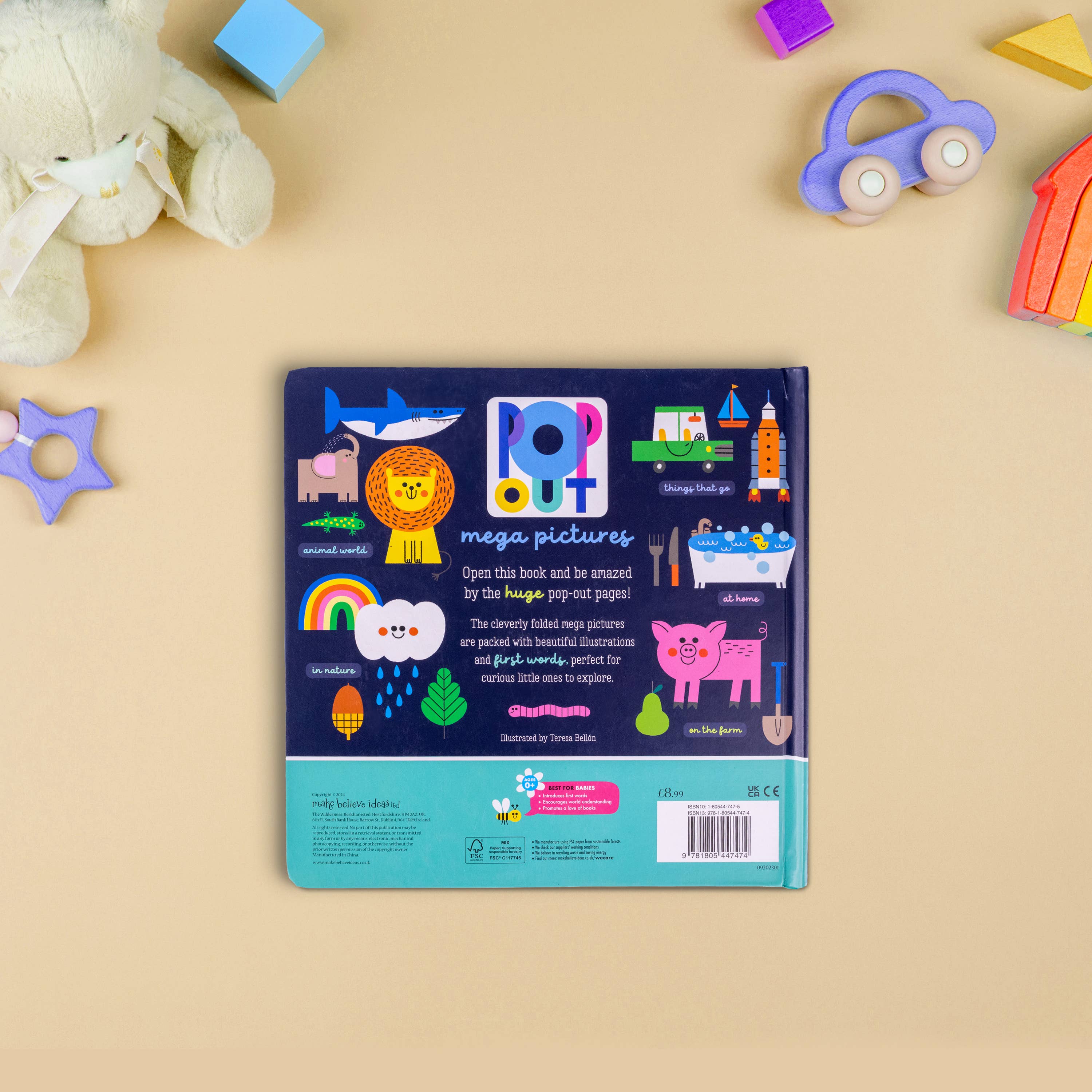 Pop Out Mega Pictures First Words Book