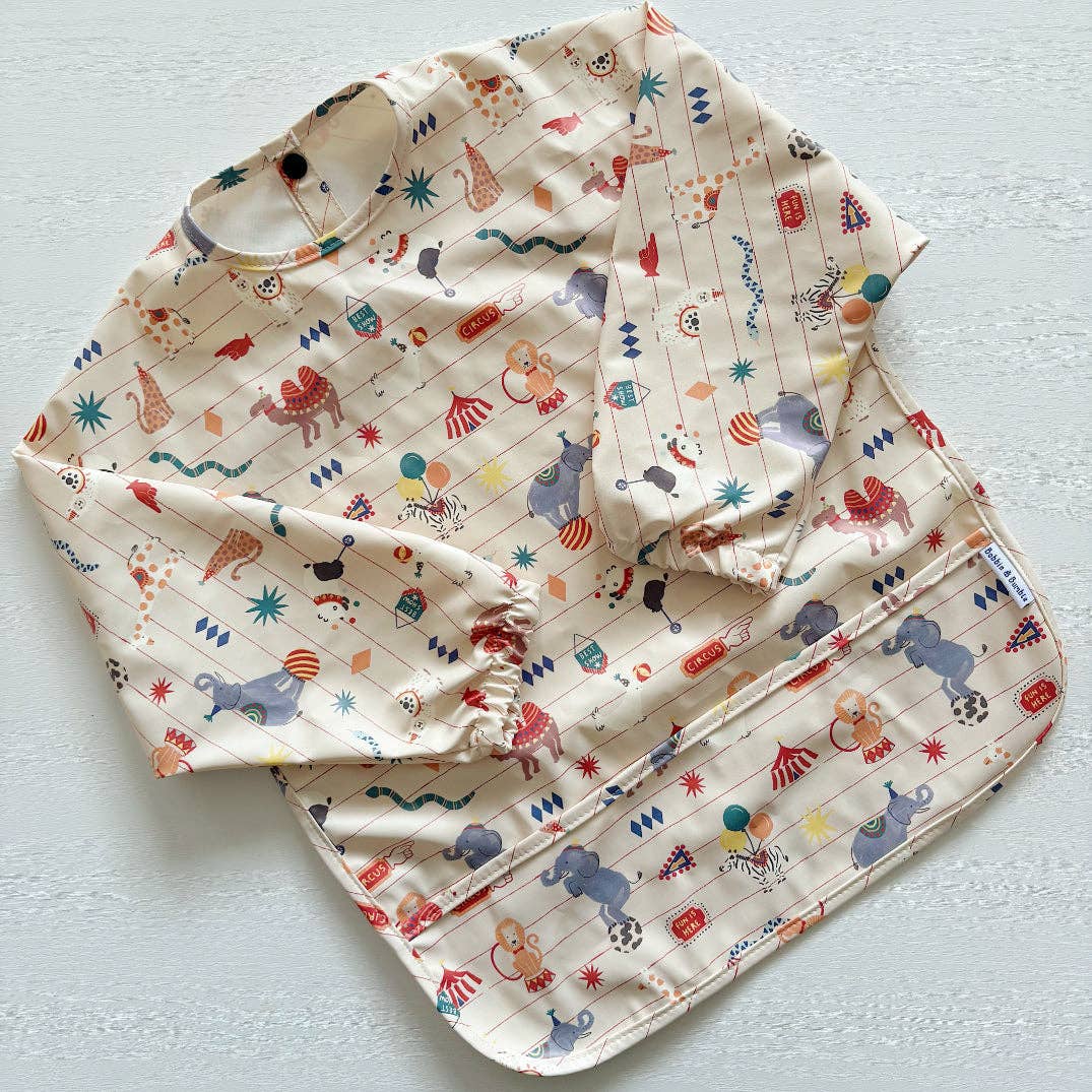 Long-Sleeved Baby/Toddler Bib - Circus