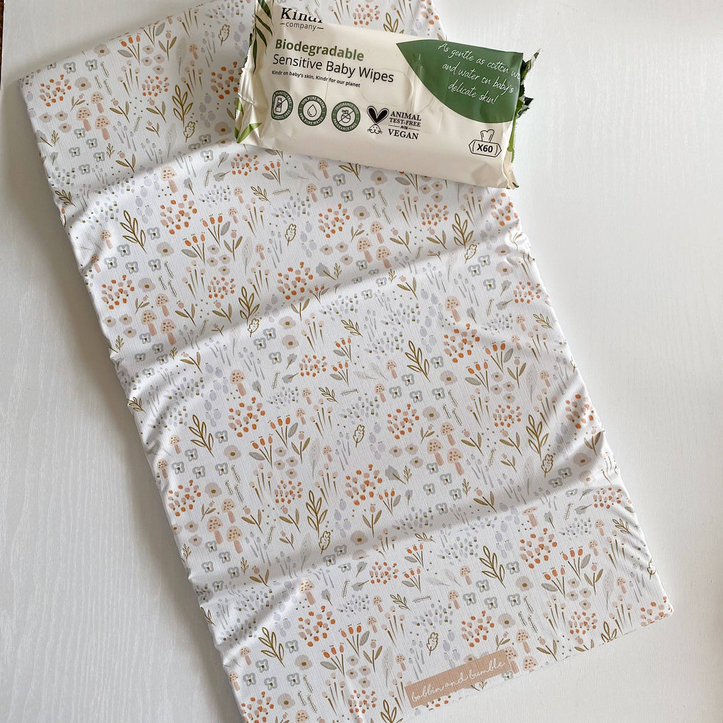 Travel Baby Changing Mat -  Woodland Floral Print