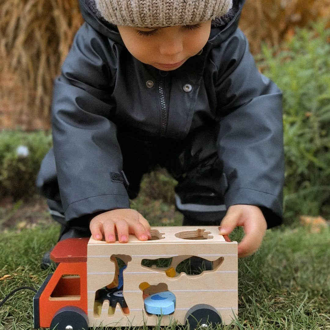 Wooden Shape Sorting Safari Truck