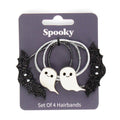 Glitter Hair Bands (Set of 4) - Spooky