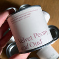 Velvet Peony and Oud Soy Wax Candle Tin