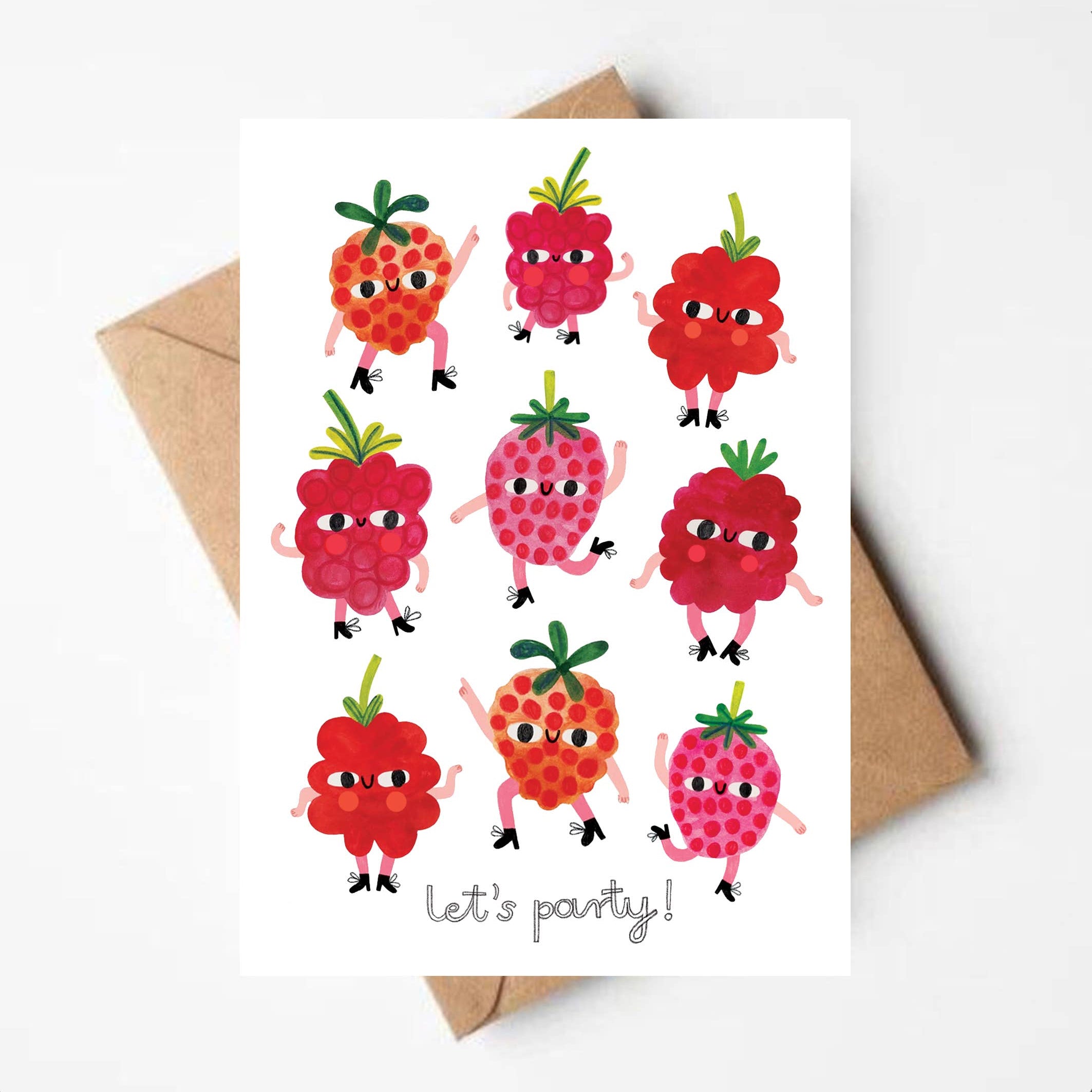 'Party Raspberries' Card