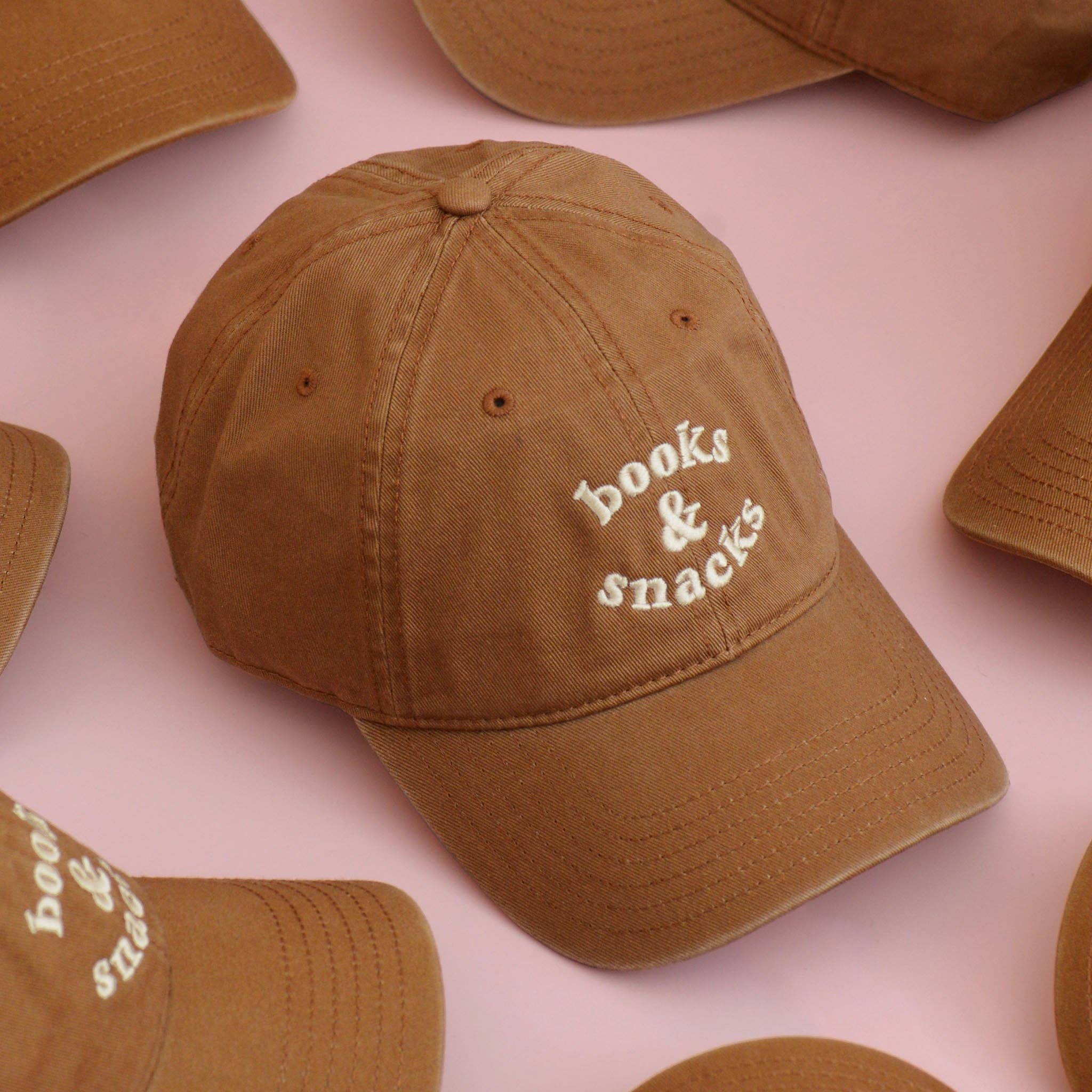 Books & Snacks - Cotton Tan Baseball Cap