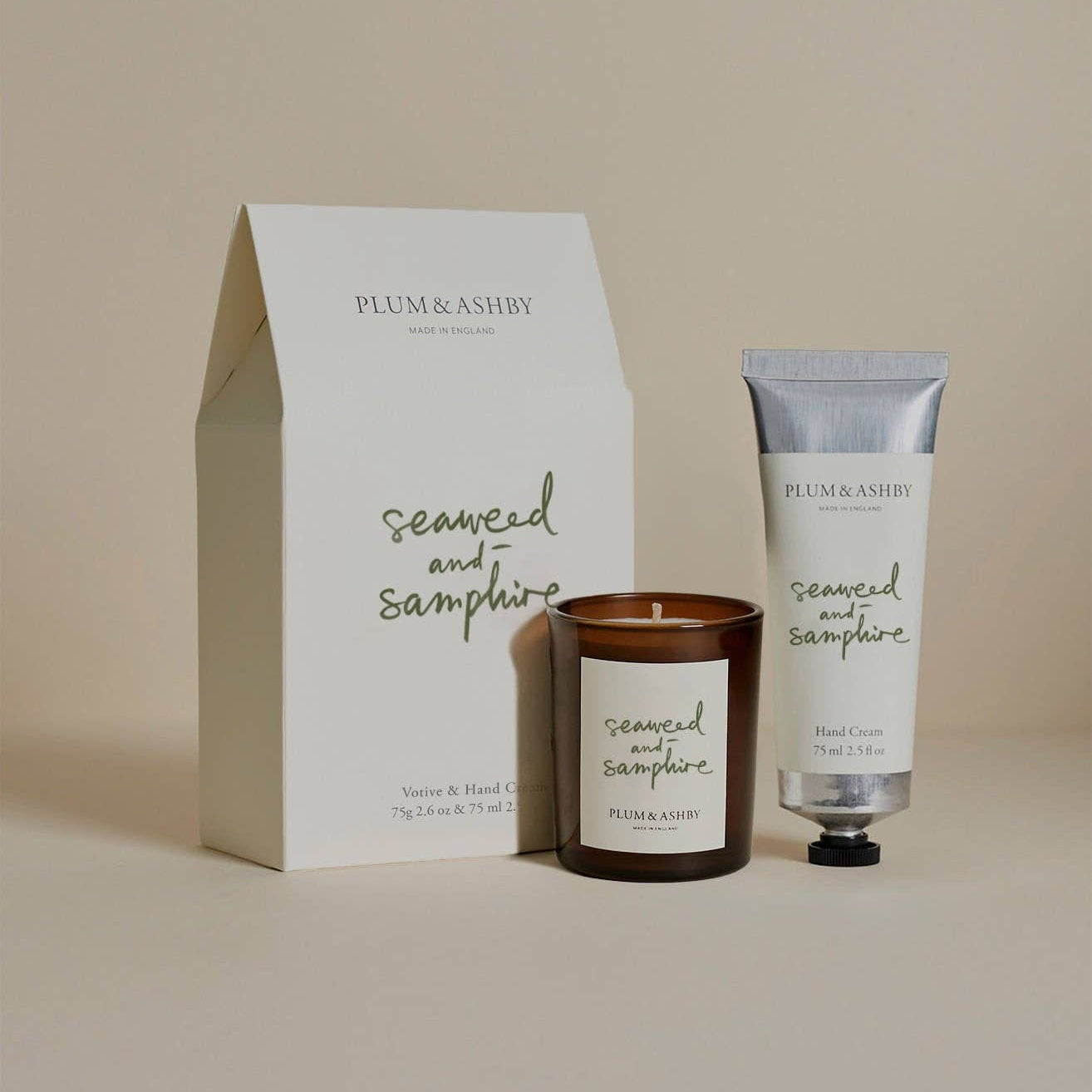 Seaweed & Samphire Votive & Hand Cream Duo Gift Set