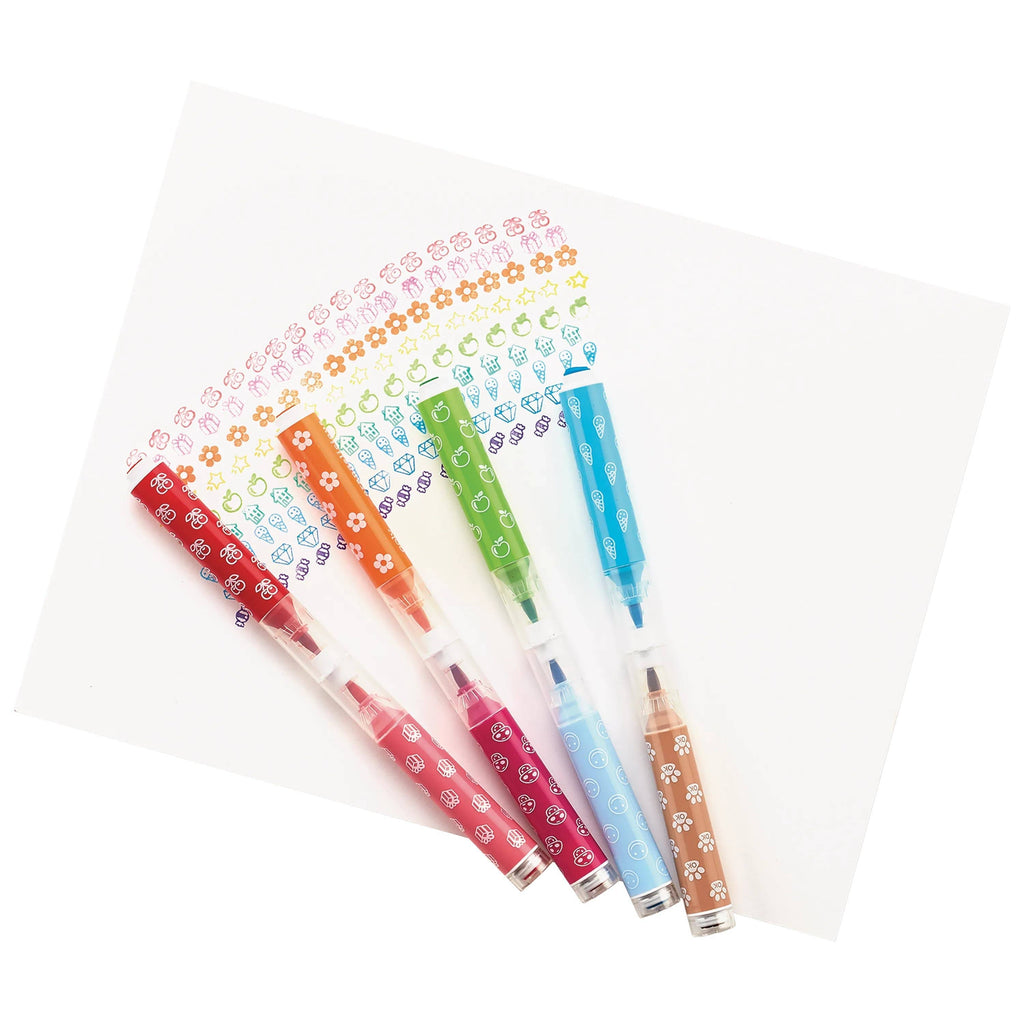Ooly Stampables Double-Ended Brush & Stamp Markers