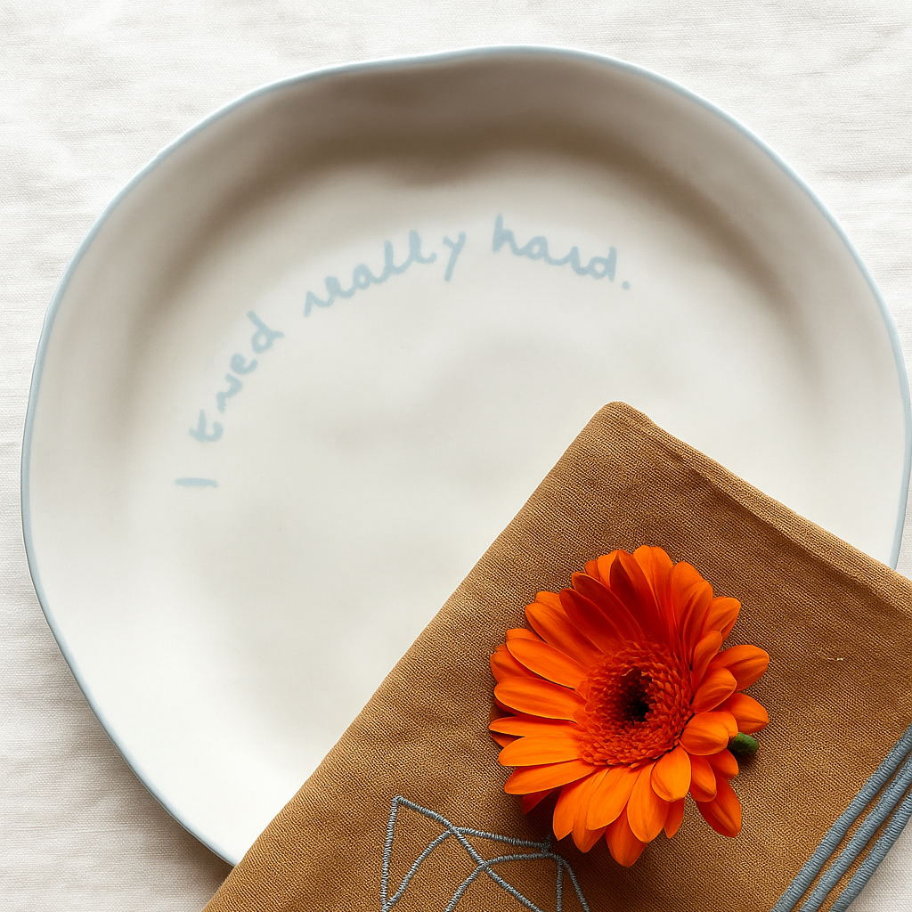 Statement Plate - 'I tried really hard'