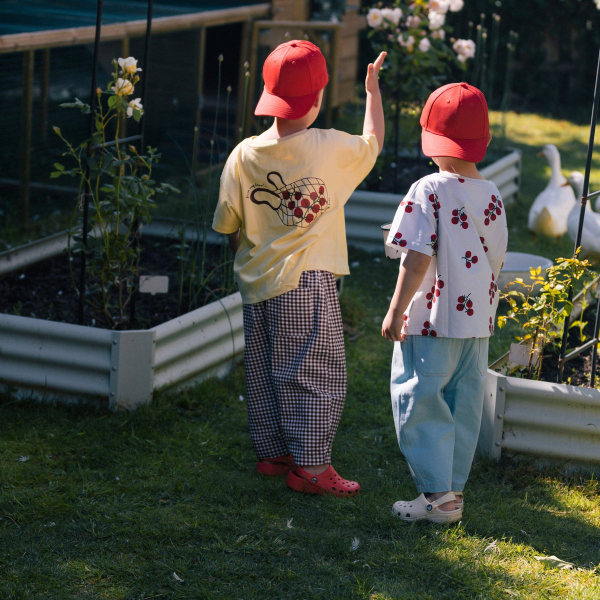 Wildgreen - 'Gingham' Barrel Trousers