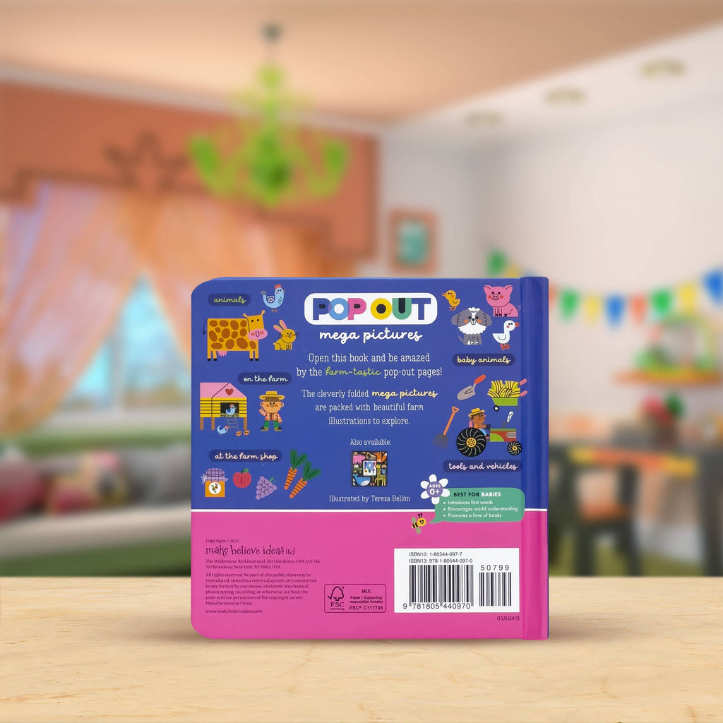 Pop Out Mega Pictures Farm First Words Book