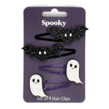 Glitter Hair Clips (Set of 4) - Spooky