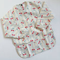 Long-Sleeved Baby/Toddler Bib - Cherry Stripe