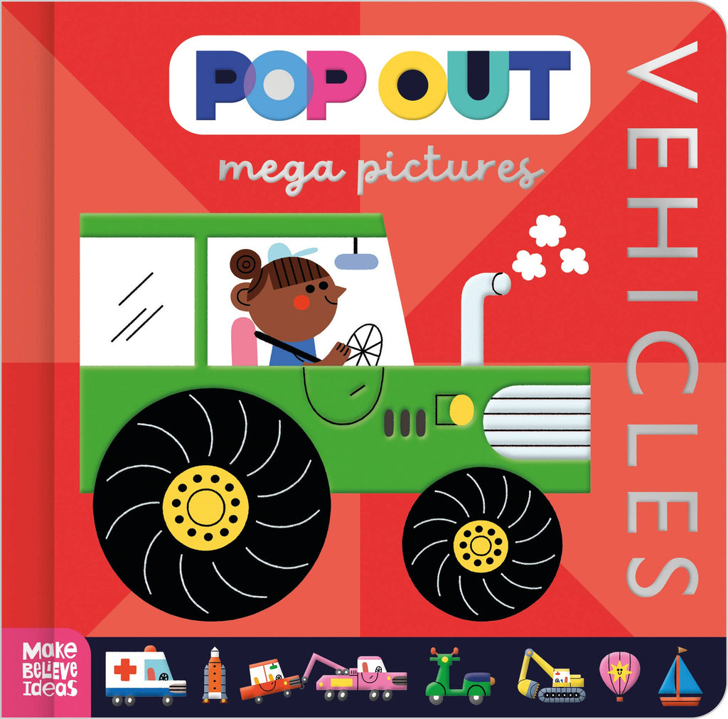 Pop Out Mega Pictures Vehicles First Words Book