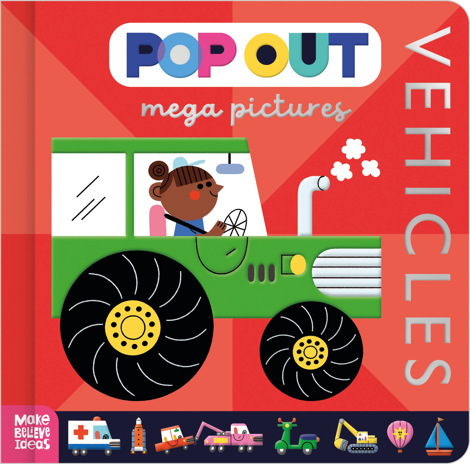 Pop Out Mega Pictures Vehicles First Words Book