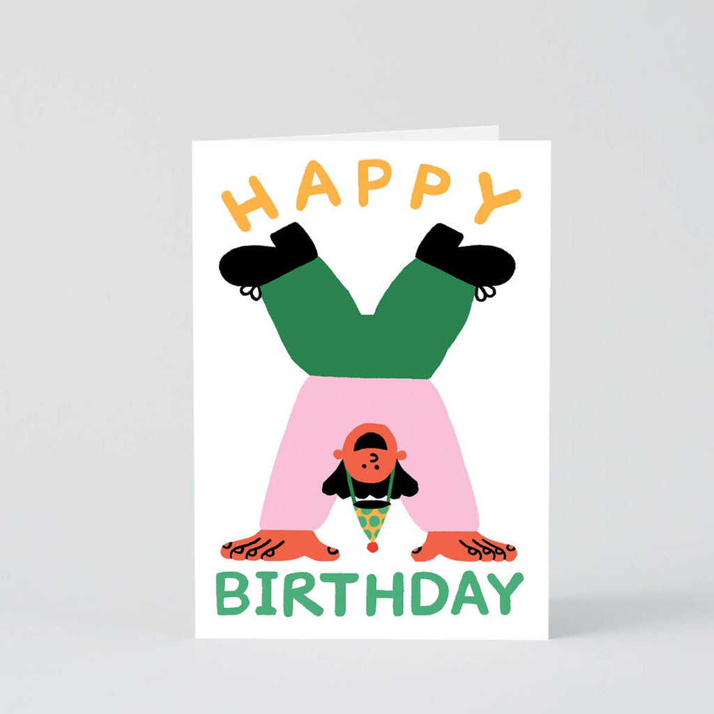 ‘Happy Birthday Handstand’ Greetings Card