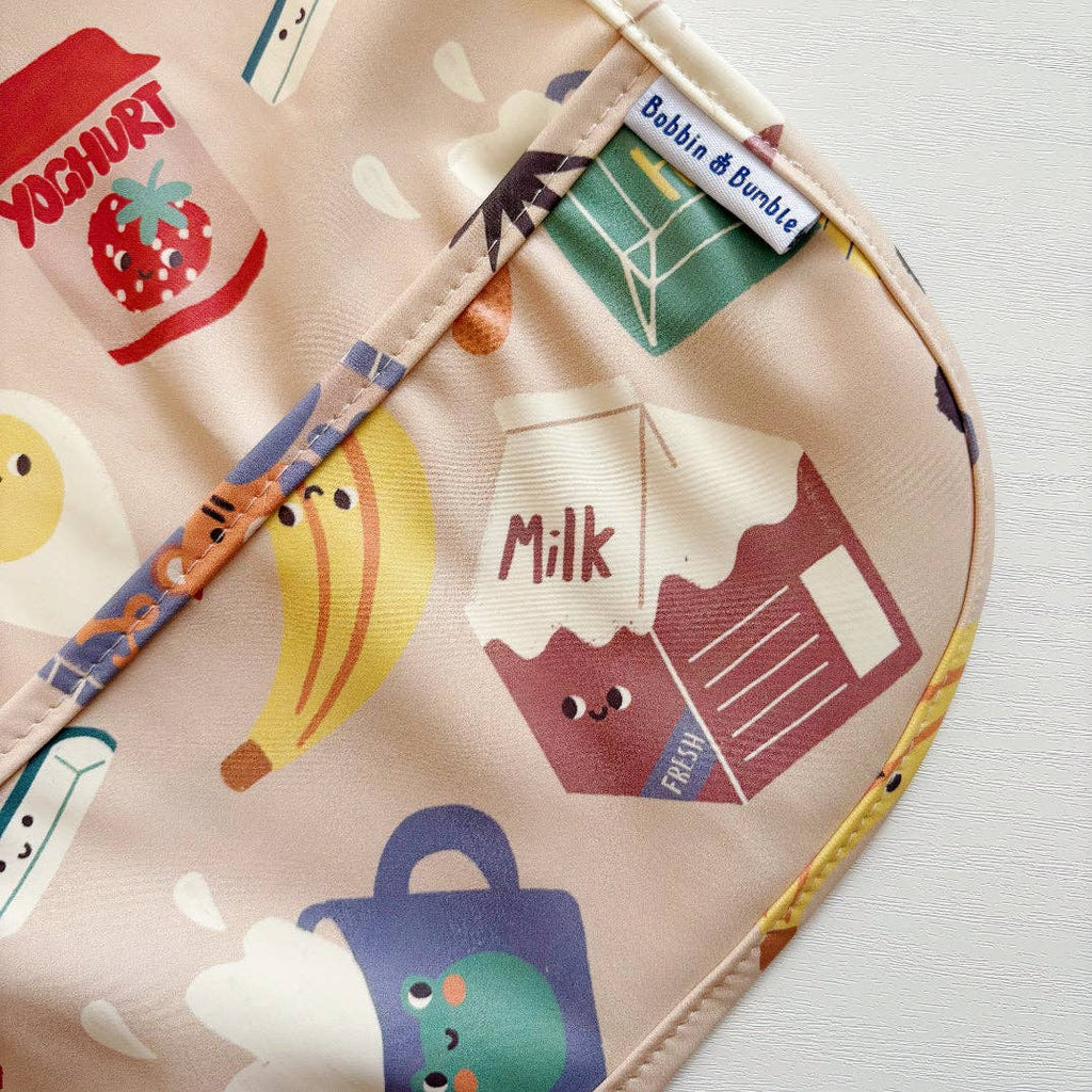 Long-Sleeved Baby/Toddler Bib - Snack Time