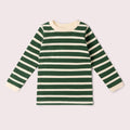 Little Green Radicals - Olive Green Striped Long Sleeve T-Shirt