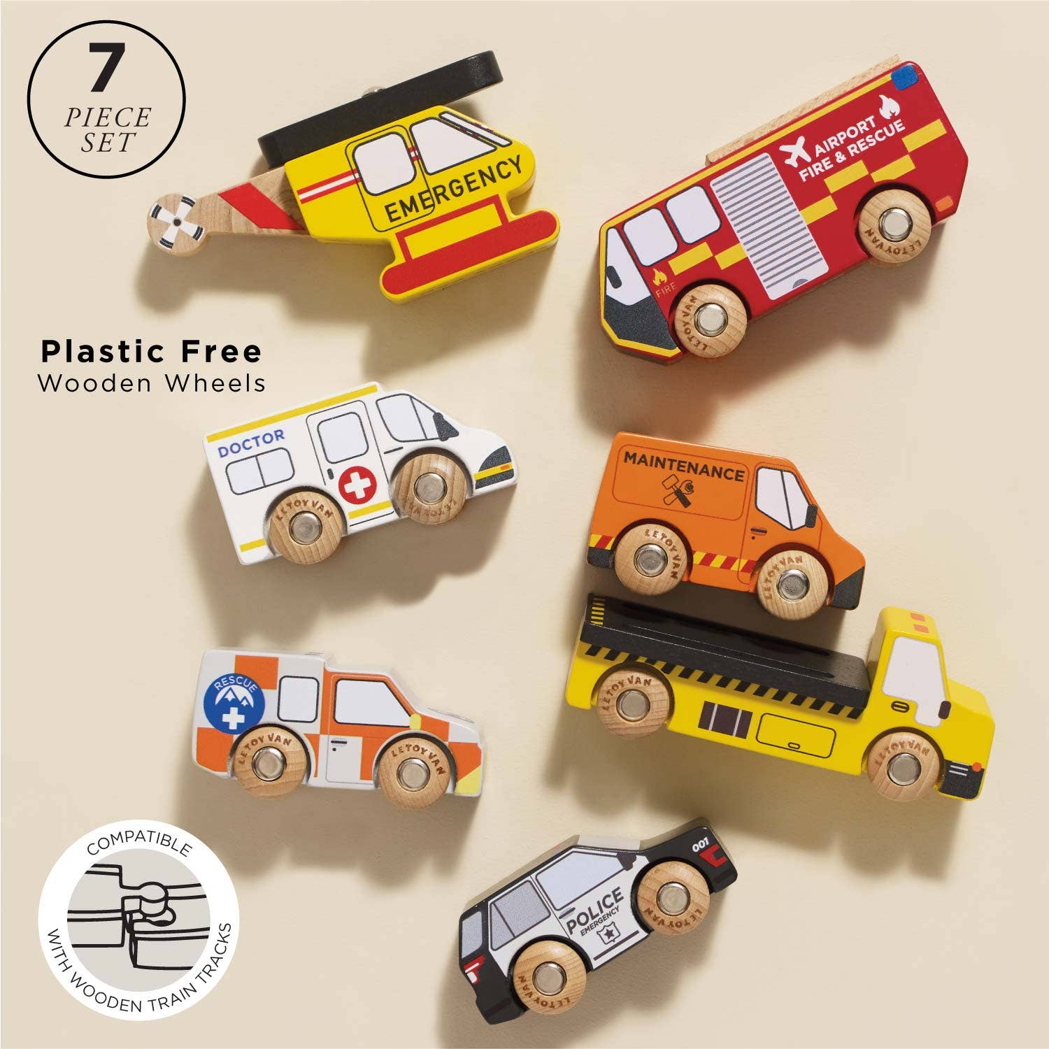Le Toy Van - Emergency Helicopter & Rescue Cars