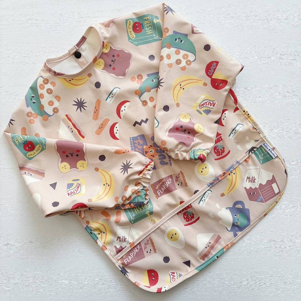 Long-Sleeved Baby/Toddler Bib - Snack Time