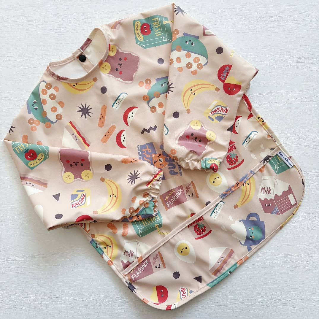 Long-Sleeved Baby/Toddler Bib - Snack Time