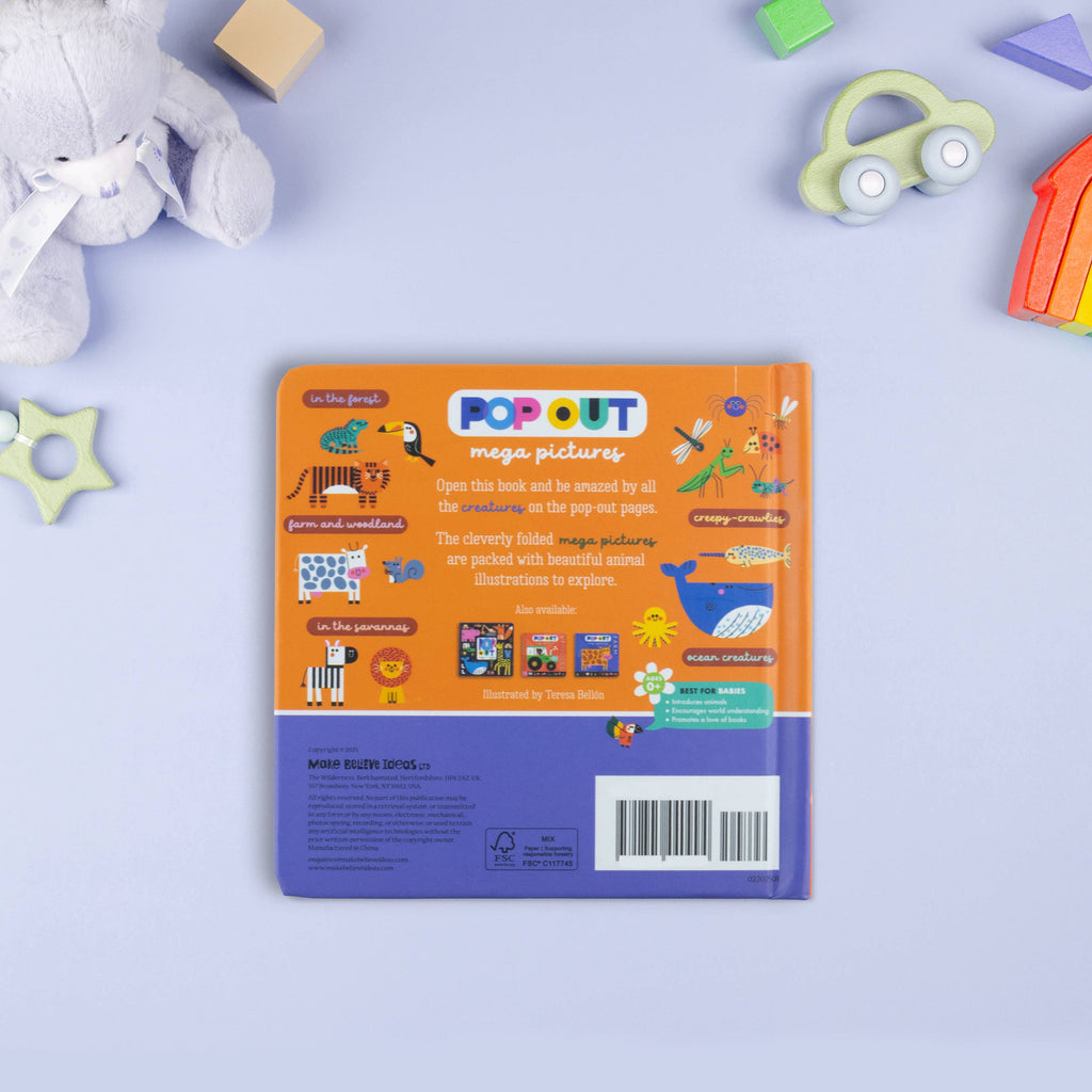 Pop Out Mega Pictures Animals First Words Book