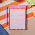 Weekly Shopping List Pad A5 - Cabana Stripe