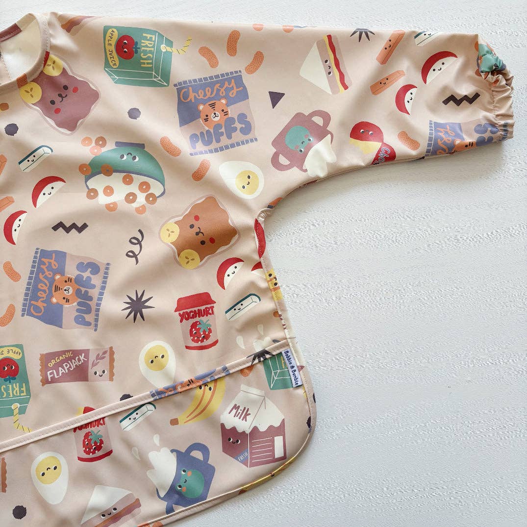Long-Sleeved Baby/Toddler Bib - Snack Time