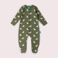 Little Green Radicals - Olive Ducks Organic Sleepsuit